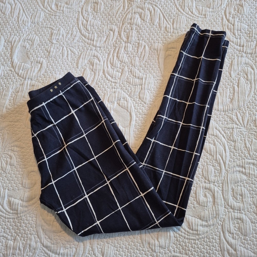 Zara girls size 11/12 blue, gray, white leggings, VGUC